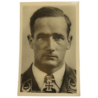Luftwaffe - Carte postale Ritterkreuzträger Hauptmann Gordon Gollob. Espenlaub militaria